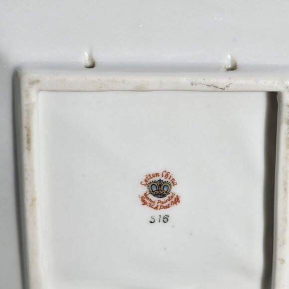 Lefton China Hand Painted Square Dish With Yellow Rose Design Gold Trim Vintage - Picture 7 of 10